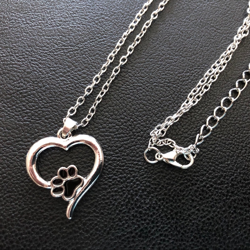 New Heart with paw pendant